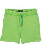 Pantalones cortos verdes de algodón de deporte infantiles rebajados informales con logo Tommy Hilfiger Sport 