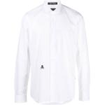 Camisas blancas de algodón de manga larga manga larga Philipp Plein para hombre 