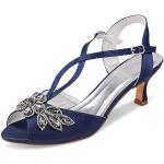 Zapatos azul marino de novia de verano talla 42 para mujer 