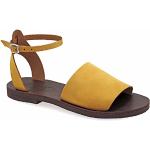 Sandalias amarillas de cuero de cuero vintage talla 37 para mujer 