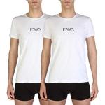 Camisetas blancas de algodón de cuello redondo rebajadas con cuello redondo con logo Armani Emporio Armani talla XL para hombre 