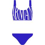 Bikinis tanga azules de jersey rebajados acolchados Armani Emporio Armani talla XS para mujer 