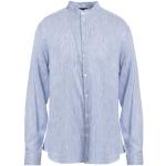 Camisas azul marino de algodón cuello Mao manga larga marineras con rayas Armani Emporio Armani talla M para hombre 