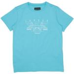 Camisetas azules de algodón de manga corta infantiles rebajadas Armani Emporio Armani 6 años para niño 