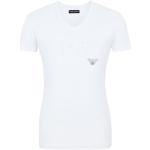 Camisetas blancas de algodón de manga corta manga corta con escote V con logo Armani Emporio Armani talla XL para hombre 