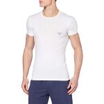 Camisetas blancas de algodón de manga corta rebajadas manga corta con cuello redondo con logo Armani Emporio Armani talla M para hombre 