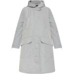 Abrigos grises de poliester con capucha  impermeables Armani Emporio Armani talla XS para mujer 