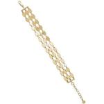 Pulseras doradas de acero inoxidable de perlas con logo Armani Emporio Armani para mujer 