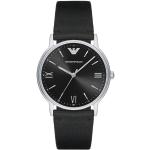 Relojes negros de acero inoxidable de pulsera con logo Armani Emporio Armani para hombre 