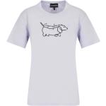 Camisetas moradas de algodón de algodón  rebajadas Armani Emporio Armani talla M para mujer 