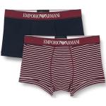 Emporio Armani Underwear Emporio Armani Men's 2-pack Yarn Dyed Stripes Trunk, Bañador Hombre, Burgundy/Marine Strip