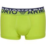 Bañadores boxer orgánicos verdes de algodón rebajados con logo Armani Emporio Armani talla XL de materiales sostenibles para hombre 