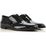 Emporio Armani Zapatos con Cordones para Hombre, Oxfords, Zapatos Calados Baratos en Rebajas, Negro, Charol, 2022, 44 45