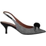Zapatos plateado de gasa de tacón con hebilla a cuadros Armani Emporio Armani talla 35 para mujer 