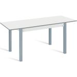 Mesa de cocina extensible phyna (110-160)x70 cm color blanco/gris
