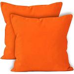 Almohadas naranja de algodón 