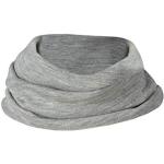Engel Natural, bufanda infantil de canalé fino, 70% lana (kbT), 30% seda, Color gris claro.