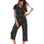 Pijamas negros dos piezas tallas grandes talla XXL para mujer 