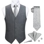 Chalecos grises de traje tallas grandes formales talla XXL para hombre 
