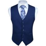 Chalecos azul marino de algodón de traje sin mangas talla XS para hombre 
