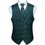 Chalecos verdes de seda de traje tallas grandes floreados talla 6XL para hombre 