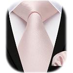 Corbatas rosa pastel de seda de seda formales Talla Única para hombre 