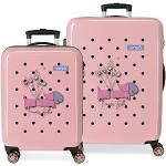 Set de maletas rosas de goma de 70l con aislante térmico infantiles 