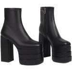 Botas negras de sintético de caña baja  de otoño de punta cuadrada con tacón más de 9cm informales talla 46 para mujer 