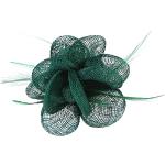 EOZY Sombrero de gasa de red británico retro Sombrero clásico para el cabelloTocado de Pelo con Flor para Mujer Boda Fiesta Elegante Verde A Talla Unica