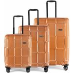 Set de maletas naranja de policarbonato rebajadas con cierre Epic High Quality Seafood para mujer 