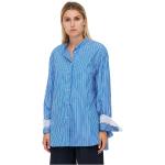 Camisas azules celeste de algodón con encaje de encaje Erika Cavallini talla L para mujer 