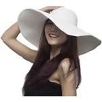 Women's Large Wide Brim Floppy Sun Hat Beautiful Solid Color Beach Sun Visor Shade Straw Hat Cap Summer Beach Hat