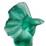 Escultura de Cristal Pez Verde - Fighting Fish - Lalique