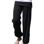 Esparto Sooraj Pantalones de yoga de algodón orgánico, color negro, tamaño small