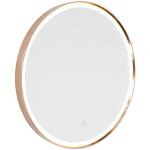 Espejos marrones de metal de baño rebajados Qazqa 50 cm de diámetro 