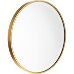 Espejos dorados de metal de baño rebajados LOLAhome 40 cm de diámetro 