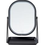 Espejos blancos de metal de maquillaje rebajados con luz modernos Beliani 