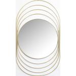 Espejos ovalados dorados de metal modernos Ariane 