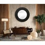 Espejos decorativos blancos de piedra 80 cm de diámetro 