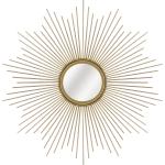 Espejos redondos dorados de metal 55 cm de diámetro 