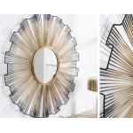 ZENIDA Espejo Redondo, 60 x 60 cm, Espejo de Pared Redondo con Marco de  Metal Dorado, diseño Moderno, para vestíbulo, baño, salón y más