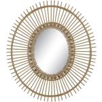 Espejo sol con cuentas de bambú natural de 67x77 cm