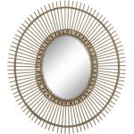Espejo sol con cuentas de bambú natural de 83x95 cm