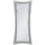 Espejo vestidor con mosaico plateado de cristal de 76x180 cm