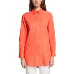 Camisas naranja de lino de lino  con cuello kent Esprit talla M para mujer 