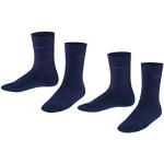 ESPRIT Foot Logo 2-Pack K SO algodón unicolor 2 pares, Calcetines Unisex niños, Azul (Marine 6120), 31/34 EU