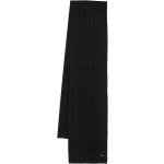 Bufandas negras de algodón rebajadas con logo Tommy Hilfiger Essentials Talla Única para mujer 