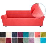 Estiramiento funda de sofa Spandex antideslizante suave Sofa Sofa de 4 plazas cubierta lavable para la sala para ninos Se aceptan, Rojo Naranja