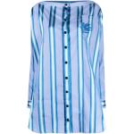 Camisas azules de seda de manga larga rebajadas manga larga sin hombros marineras con logo Etro talla XS para mujer 