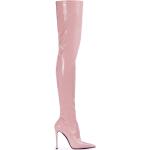 Botas altas rosa pastel de cuero rebajadas con logo LE SILLA talla 36 para mujer 